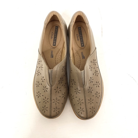 Clarks Everlay Dairyn Taupe Leather Slip On Comfort Loafer Sz. 7 M - Picture 3 of 13